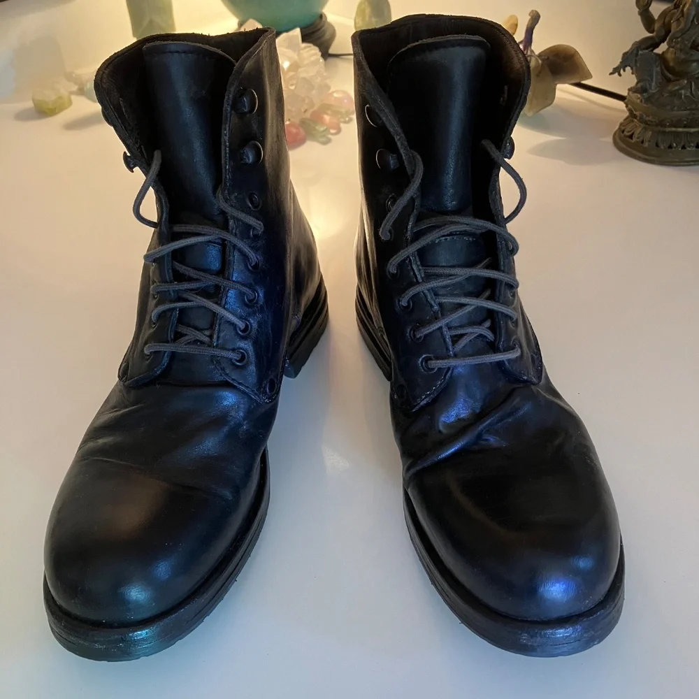 SHOTO Women's Black Italian Lace Up Boots Size eu35/us5 - Picture 5 of 8